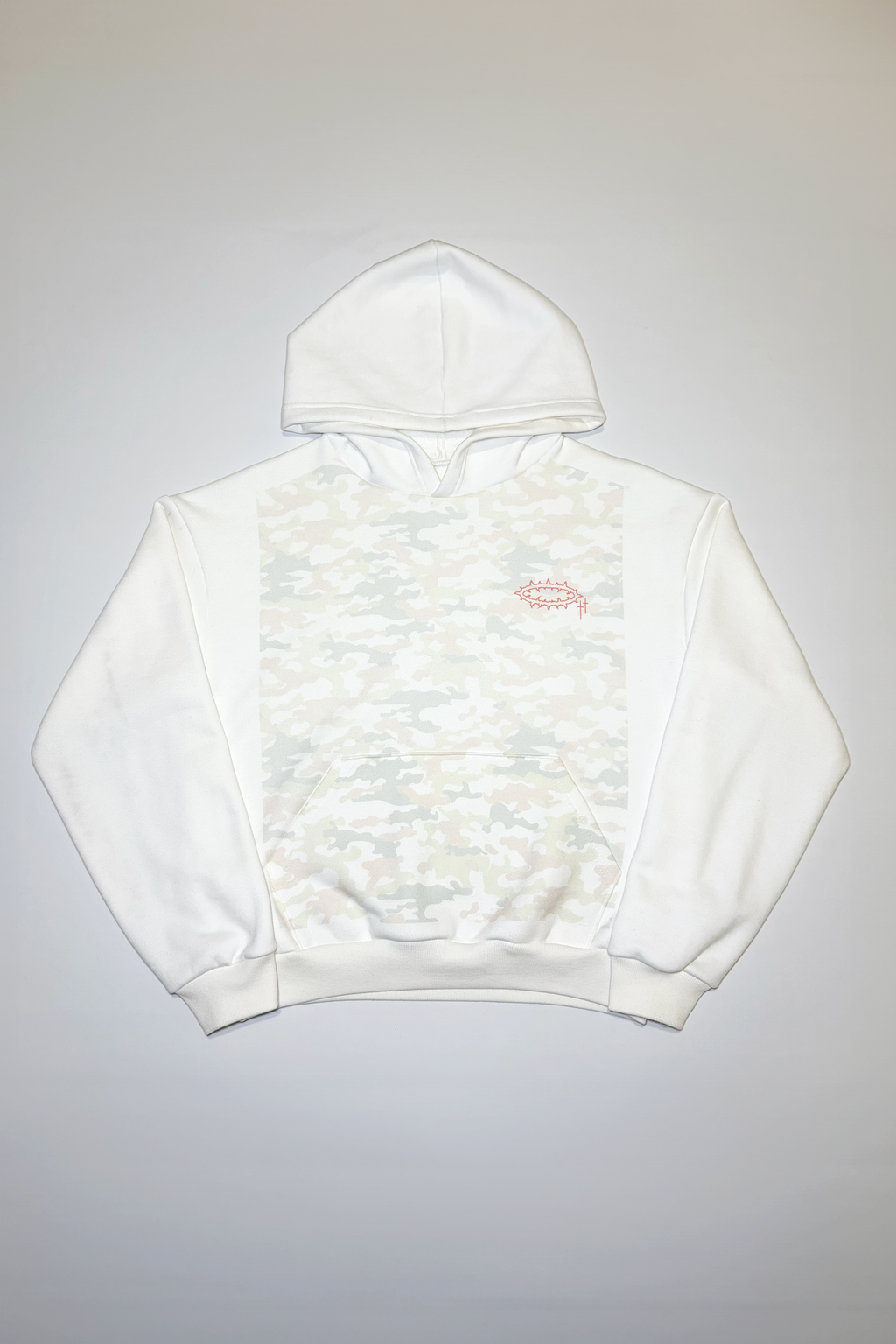 Pale camo printed hoodie