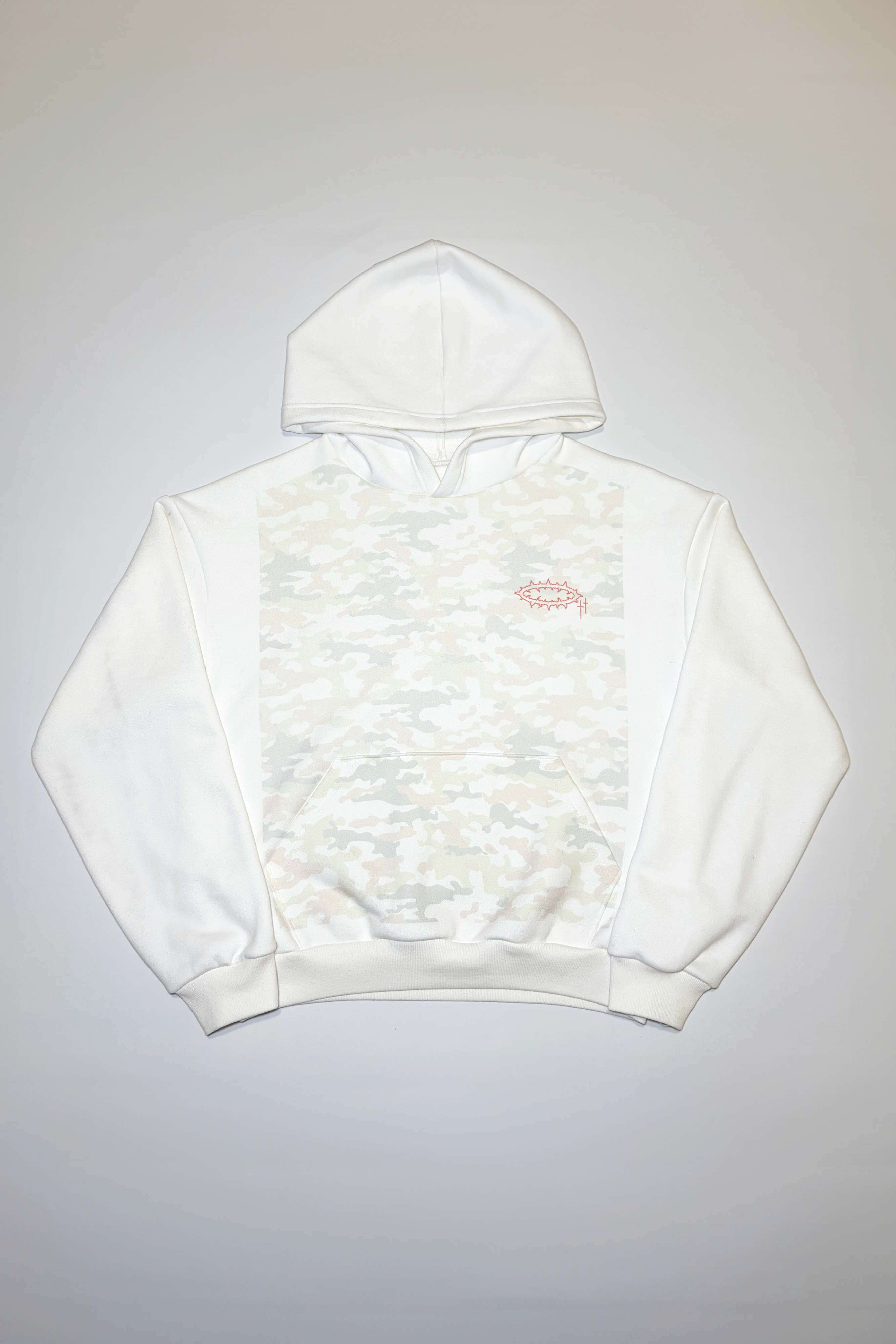 Pale camo printed hoodie